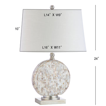 Dennis 24" Seashell LED Table Lamp - JONATHAN Y